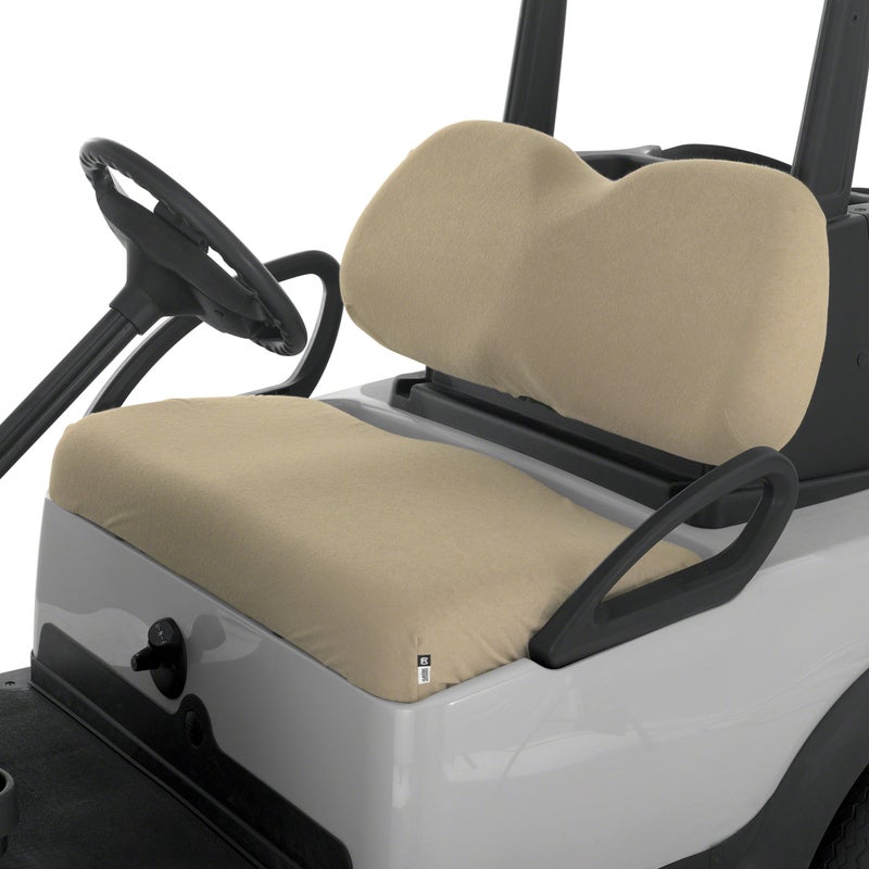Classic Accessories Fairway Terry Cloth Golf Cart Seat Cover, Light Khaki - Image 5